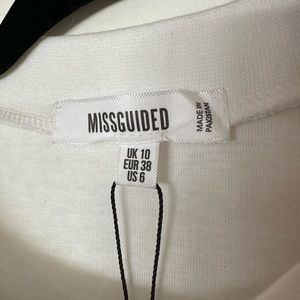 NWT Missguided White Basic T Shirt Dress